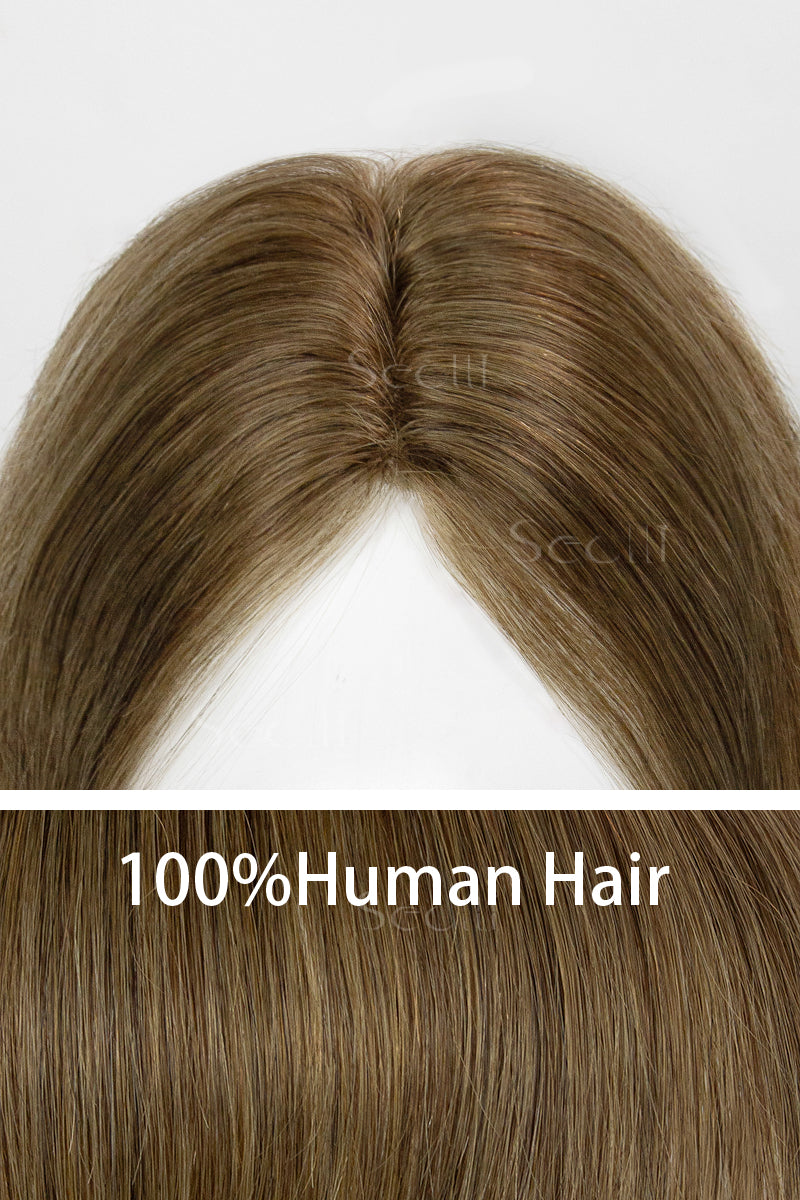 Brown hairpiece with &