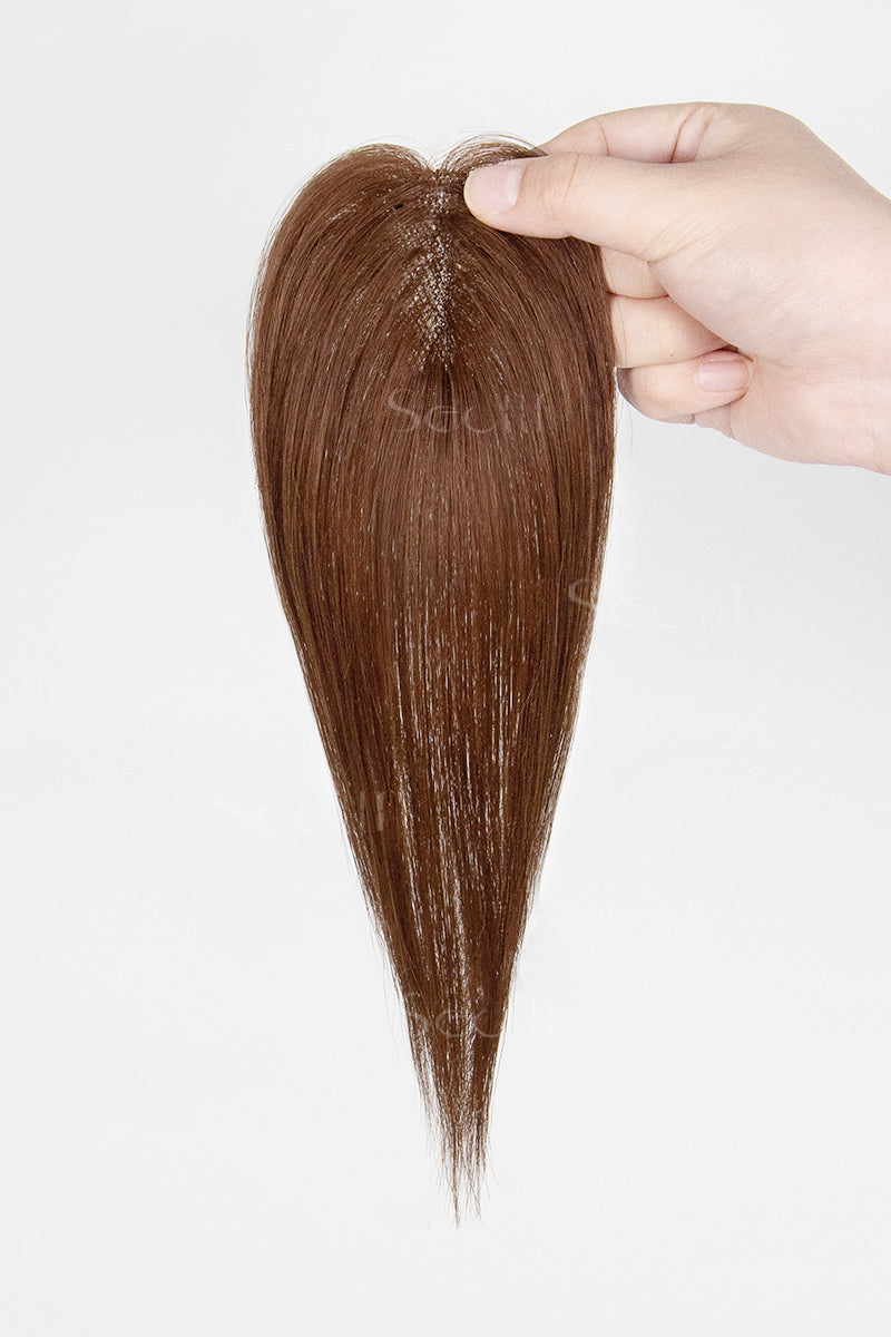 Magic Pixie Topper Dark Auburn Brown