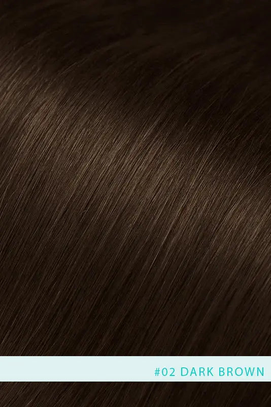 Topper de Cabello Humano Ondulado y Rizado Flavia-C01 con Flequillo