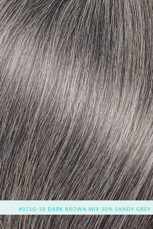 Topper de cabello humano Remy con seda Flavia-B1