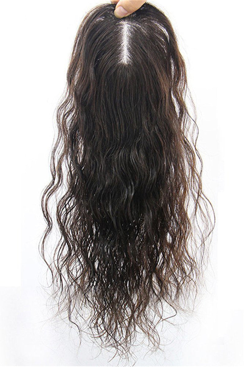 Flavia-C02  Wave Curly Human Hair Toppers