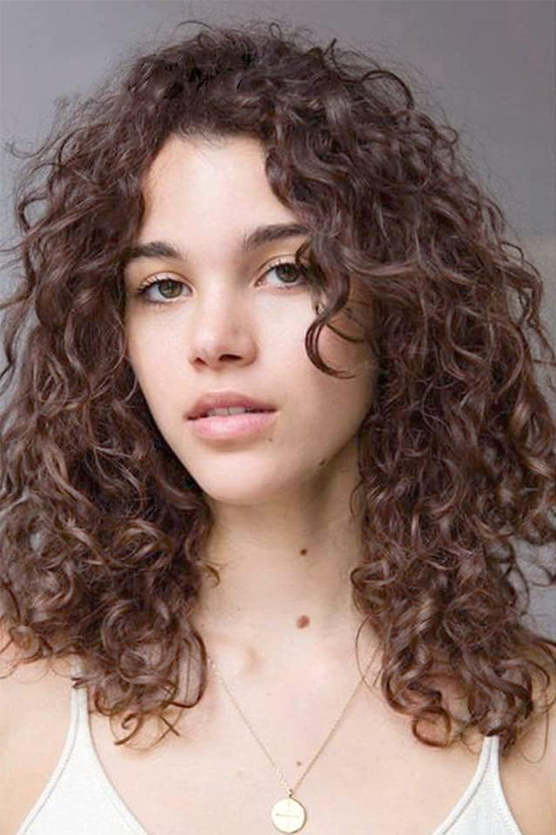Flavia-C02  Wave Curly Human Hair Toppers