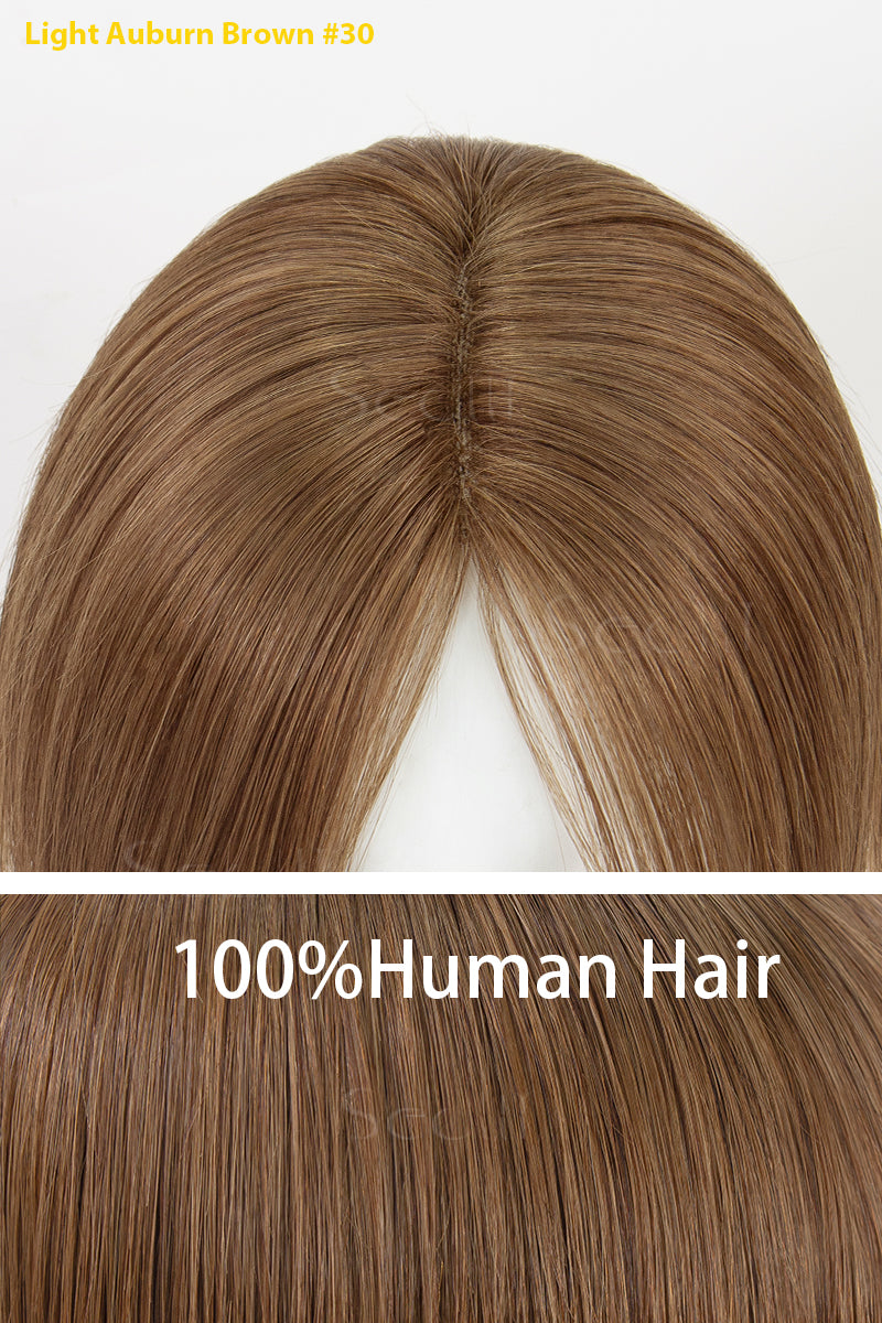 Mona Cabelo Humano Topper Prata Cinza Branco