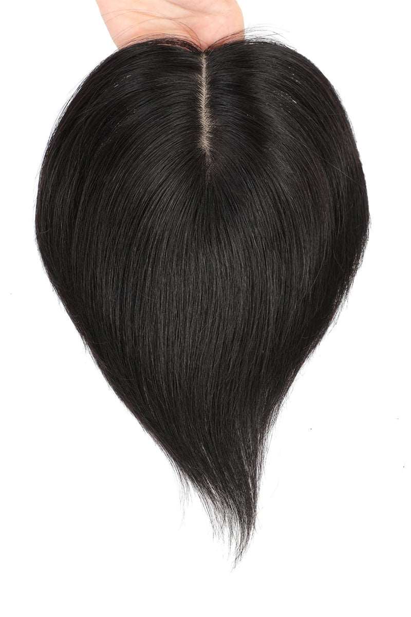 Metis Human Hair Toppers Crown Topper Hair Extensions Natural Black
