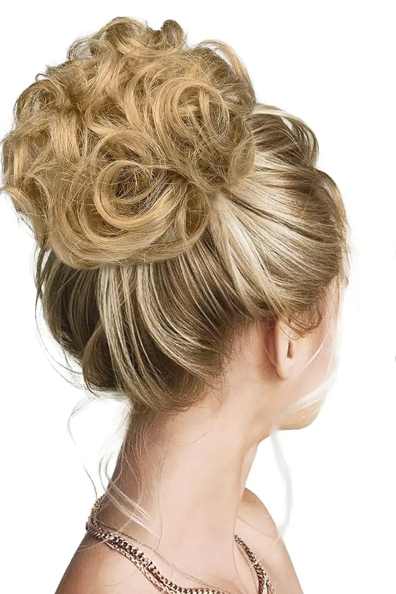 Chignon décoiffé Seully blond fraise