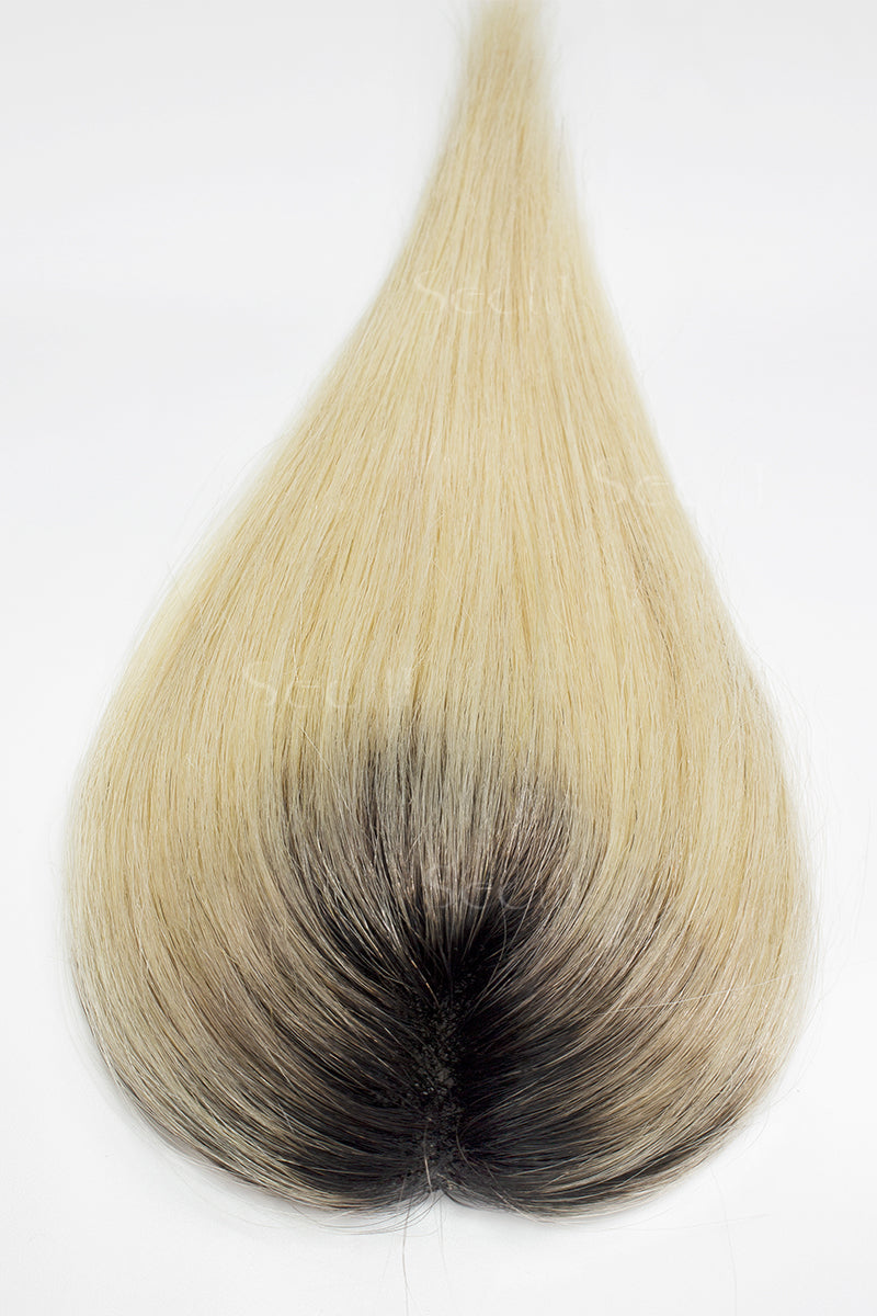 Magic Pixie Topper Natural Black Roots with Lightest Blonde 