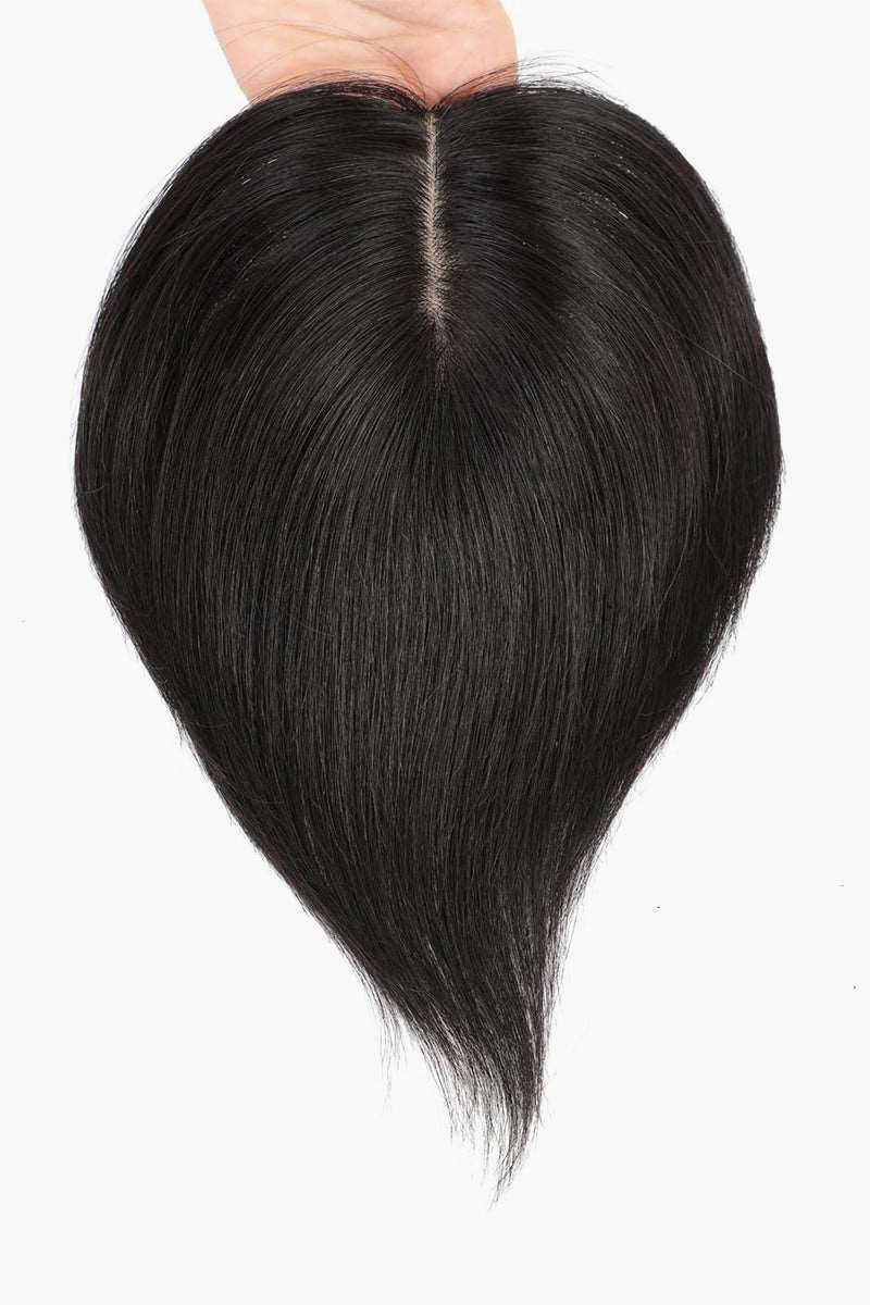 Metis Cabelo Humano Toppers Crown Topper Extensões de Cabelo Natural Preto 