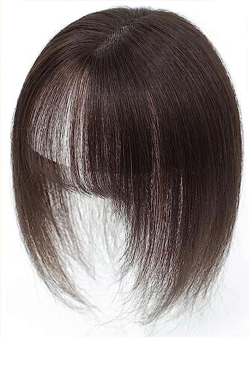 Carol Human Hair Topper for Hair Loss Solutions Dark Brown