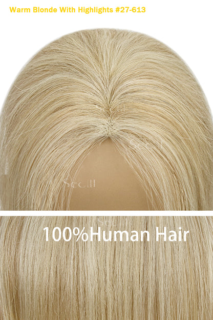 Magic Hair Topper Warm Blonde With Highlights 