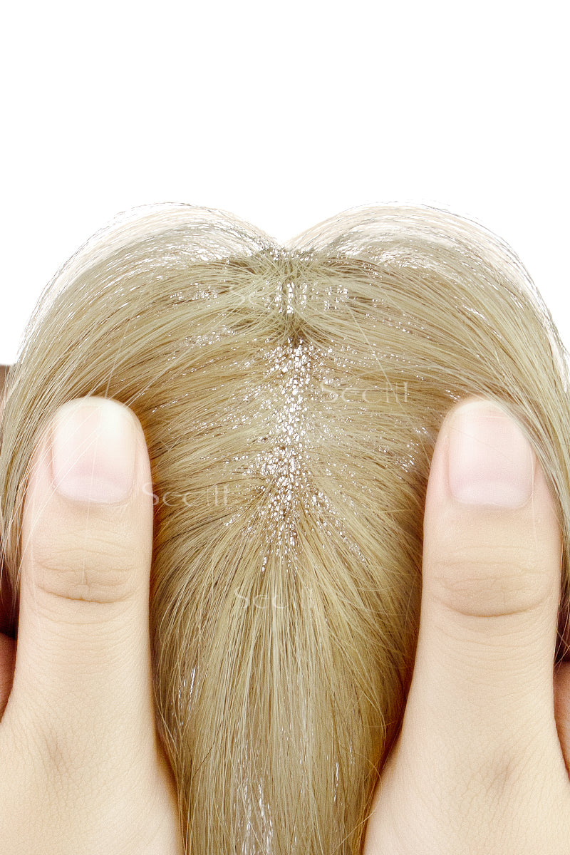 Magic Hair Topper Warm Blonde With Highlights 