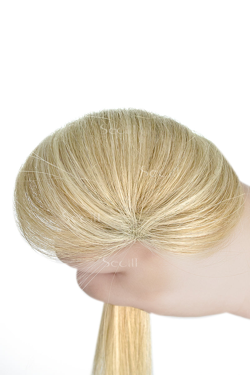 Magic Hair Topper Warm Blonde With Highlights 