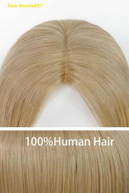 Metis Human Hair Toppers Crown Topper Hair Extensions Honey Blonde 