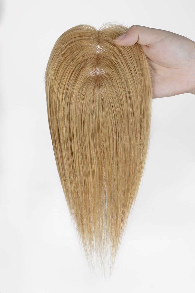 Mona Fait à la main Cheveux humains Topper Blond le plus léger
