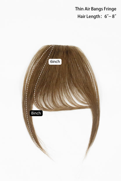 Hair bangs with labeled fringe length on a white background