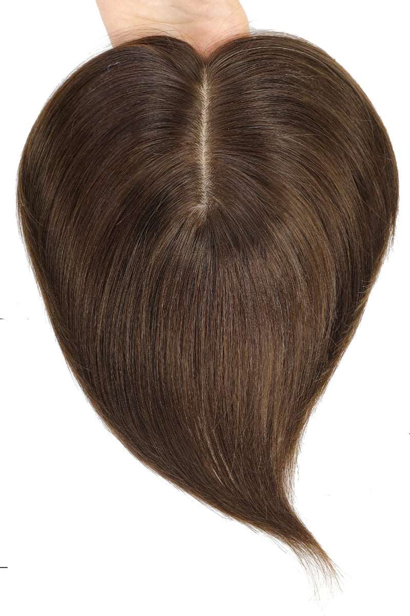 Metis Human Hair Toppers Crown Topper Hair Extensions Dark Brown