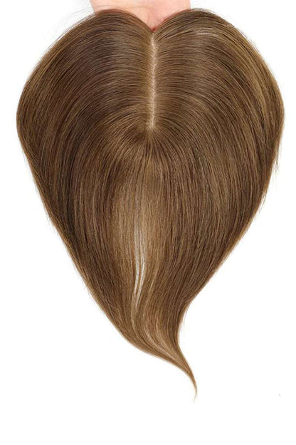 Metis Human Hair Toppers Crown Topper Hair Extensions Light Brown