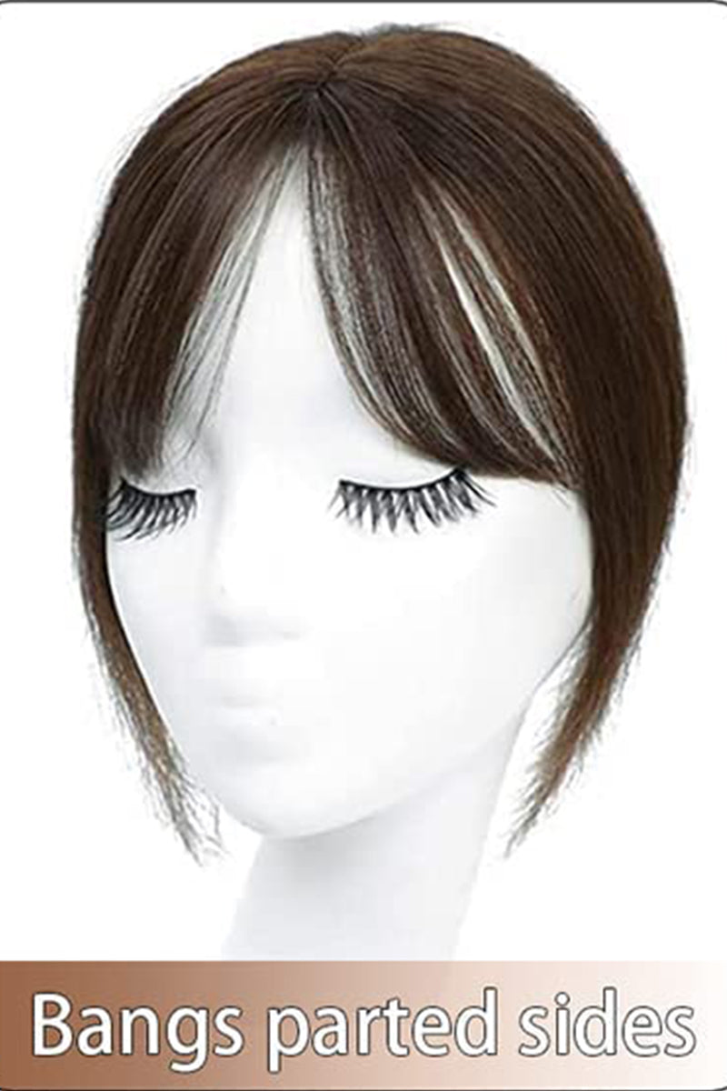 Topper de Cabello Humano Carol: Solución para la Pérdida de Cabello | Negro Natural