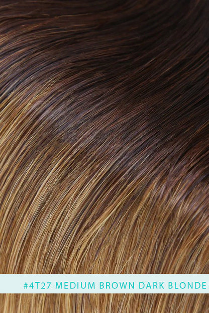 Topper de cabello humano Remy con tapa de seda Flavia-B1