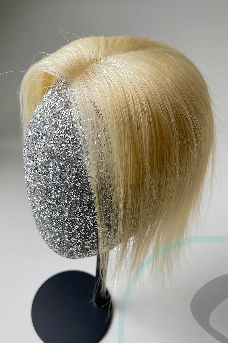 Flavia Silk Top Remy Human Hair Topper #613 Blonde