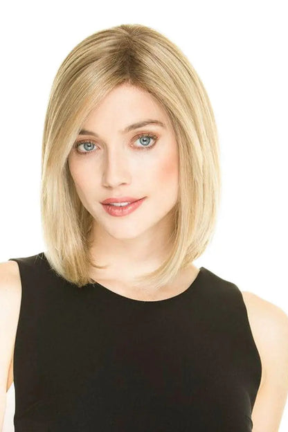 Mona Handmade Human Hair Topper  Light Blonde with Highlights 