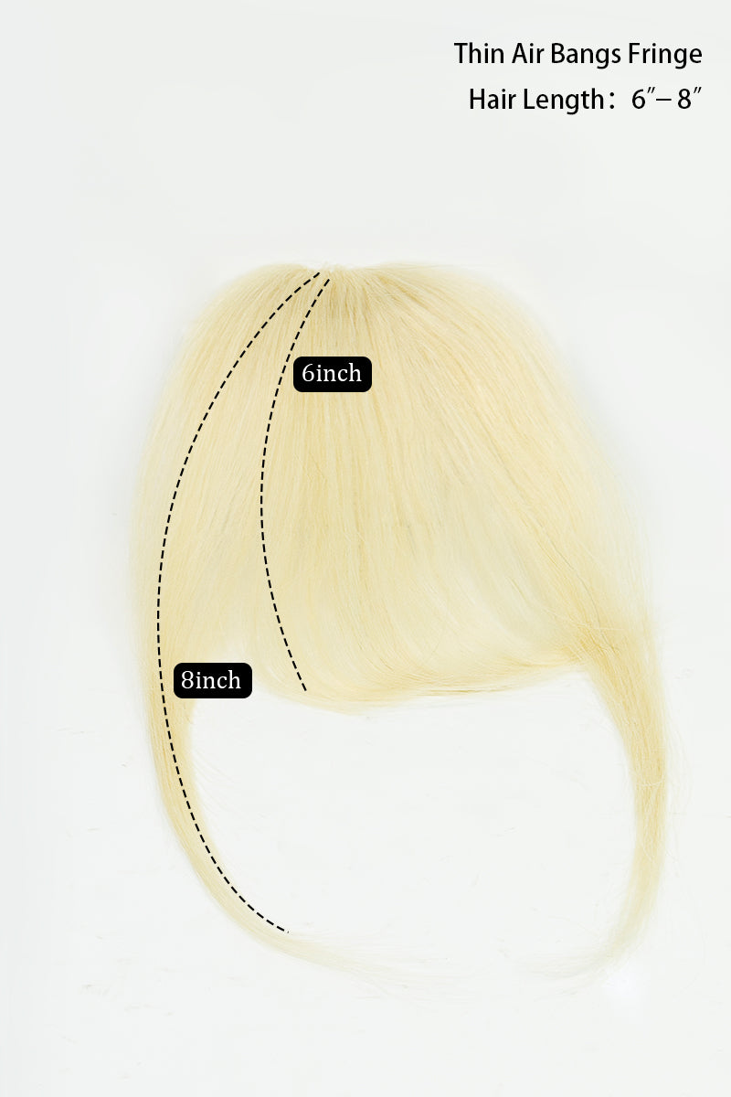 Annie Handmade Human Hair Bangs light blonde