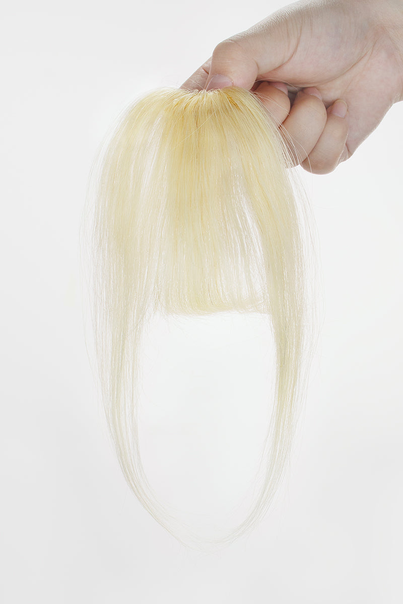 Annie Handmade Human Hair Bangs light blonde