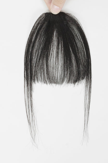 Natural Black Human Hair Clip-in Bangs – Soft and Straight Fringe with Seamless Blend