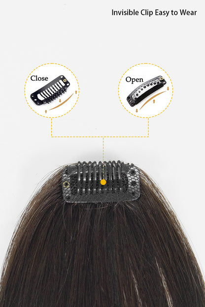 A hair clip shown attached to a person&