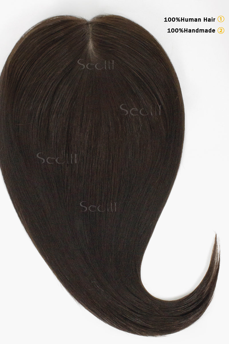 Carlin Human Hair Topper Dark Brown 