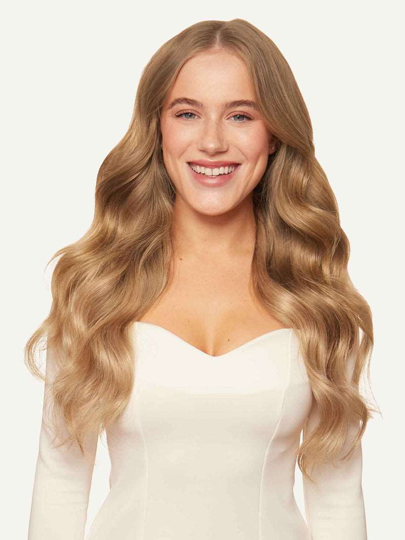 Dolly Halo Clips in Hair Extensions Mocha Brown Hightlight