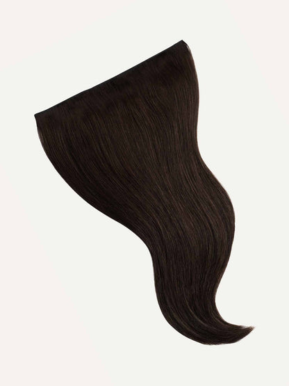 Dolly Halo Clips in Hair Extensions Mocha Brown Hightlight