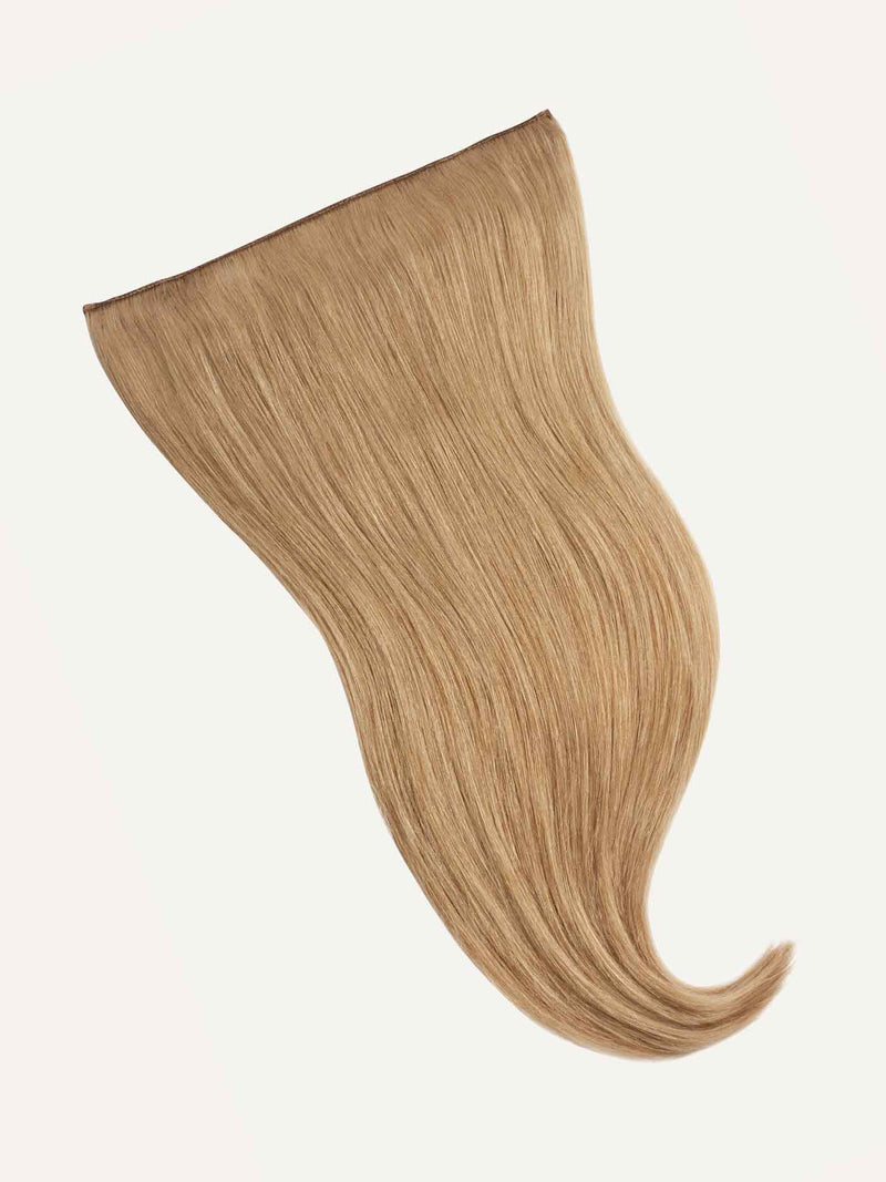 Dolly Halo Clips em extensões de cabelo preto natural