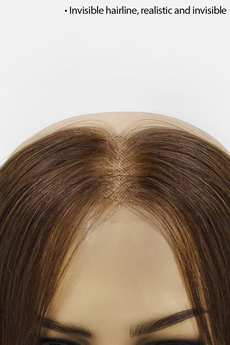 Seully Hair Hairline Topper: Breathable Lace|Halo Wire|Natural Look Dark Brown 