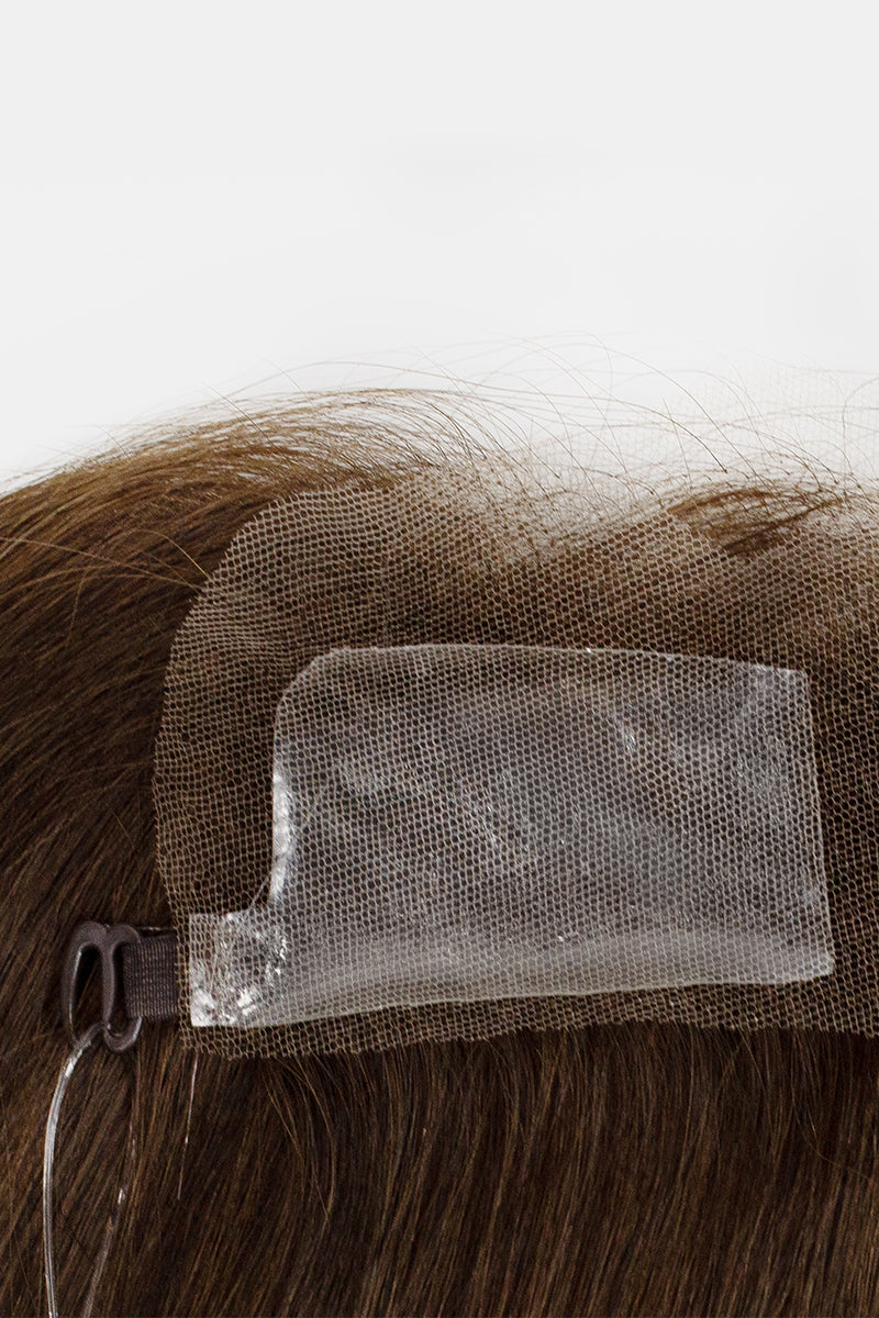 Seully Hair Hairline Topper: Breathable Lace|Halo Wire|Natural Look Dark Brown 
