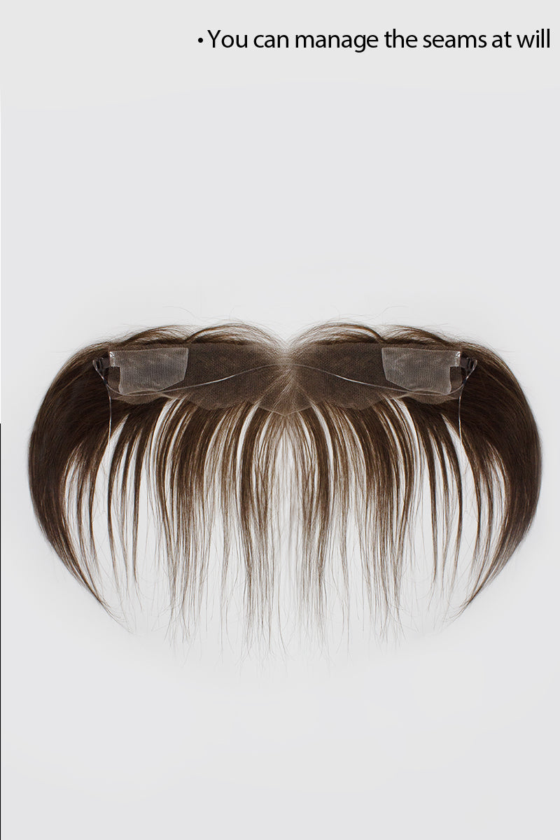 Seully Hair Hairline Topper: Breathable Lace|Halo Wire|Natural Look Dark Brown 