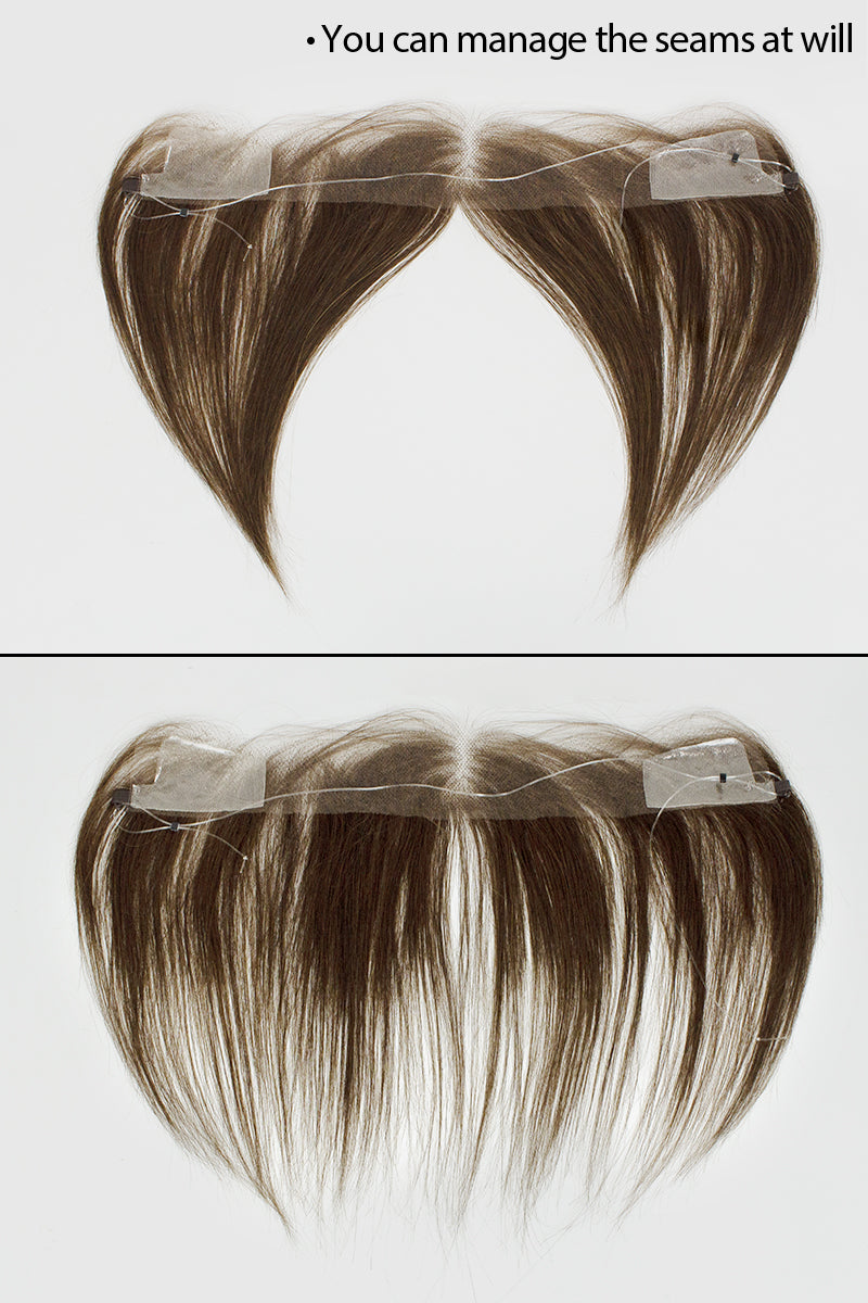 Seully Hair Hairline Topper: Breathable Lace|Halo Wire|Natural Look Medium Brown 