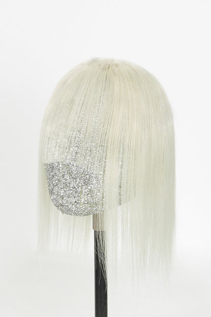 Flavia-B Silk Top Remy Human Hair Topper with Bangs 