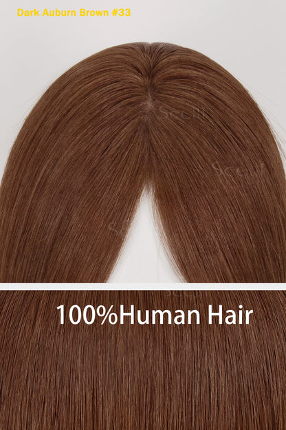 Dark Auburn Brown hairpiece with &