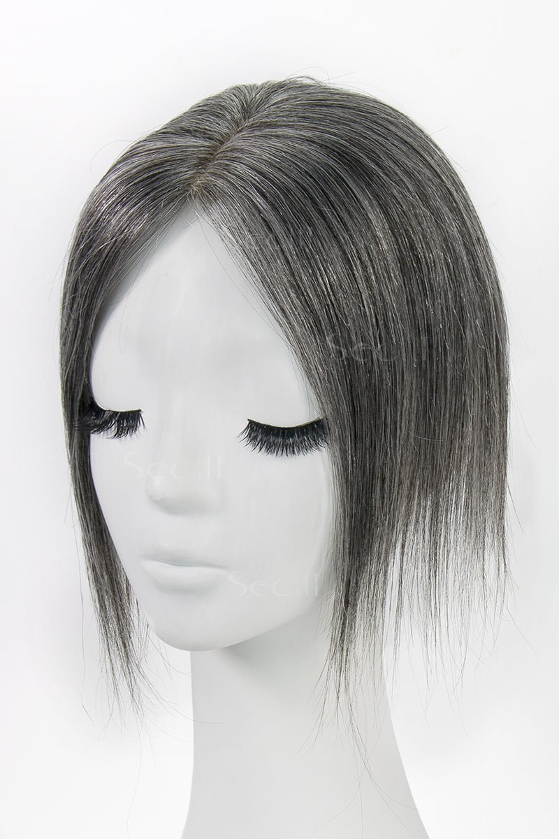 Topper de Cabello Humano Remy con Base de Seda Flavia | 