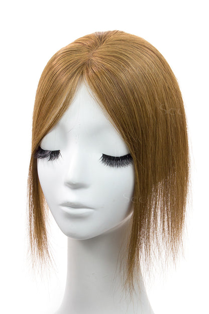 Flavia Silk Top Remy Human Hair Topper Extra light Brown 