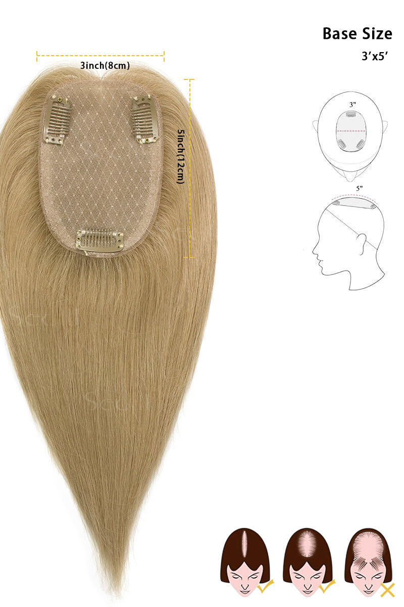 Flavia Silk Top Remy Cheveux Humains Blond Foncé 