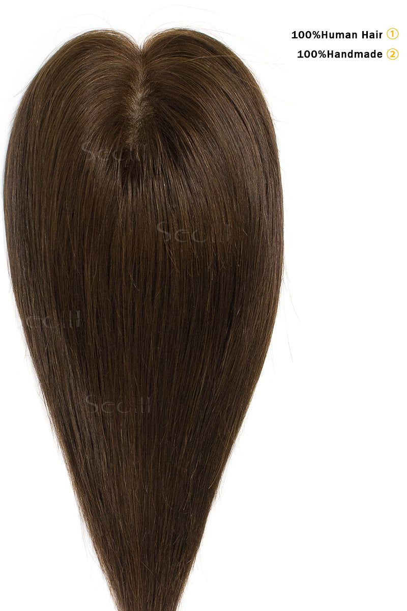 Flavia Silk Top Remy Hair Topper Naturel Noir