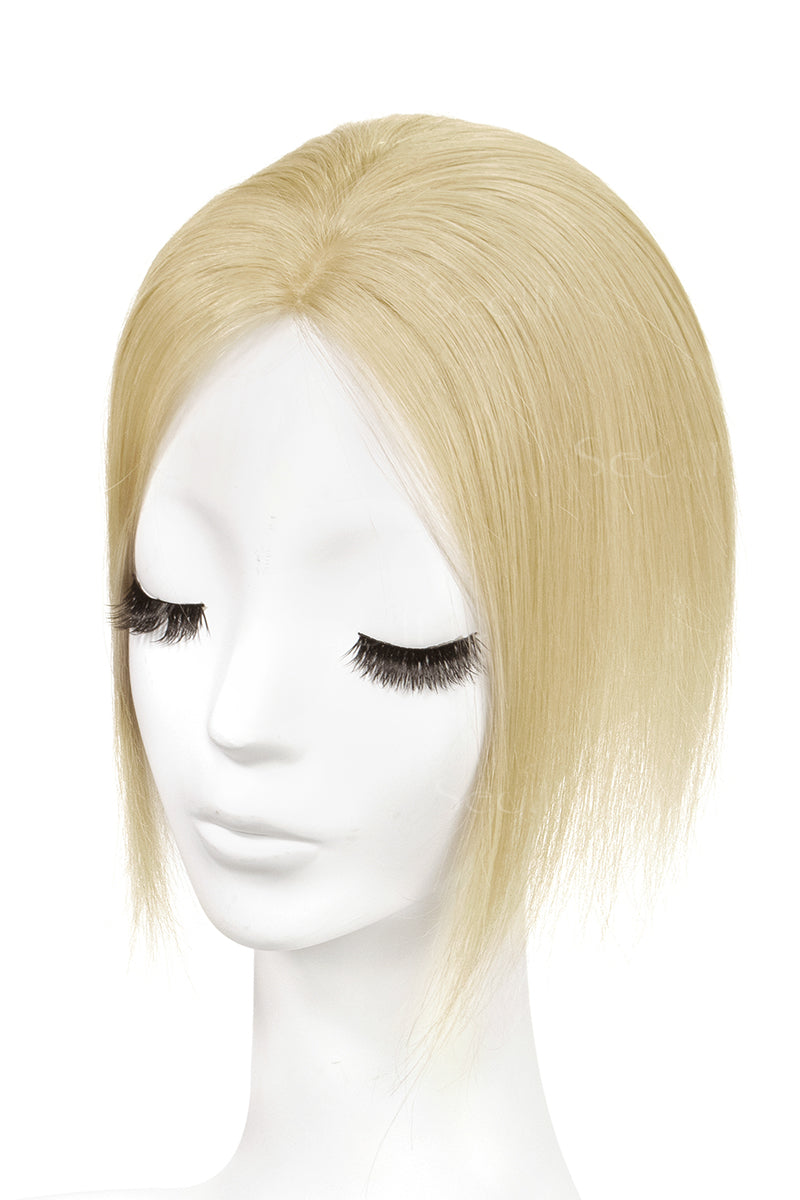 Flavia Silk Top Remy Human Hair Topper Blonde 