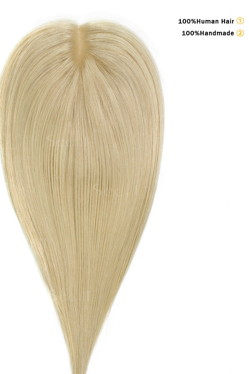 Flavia Silk Top Remy Human Hair Topper Blonde 