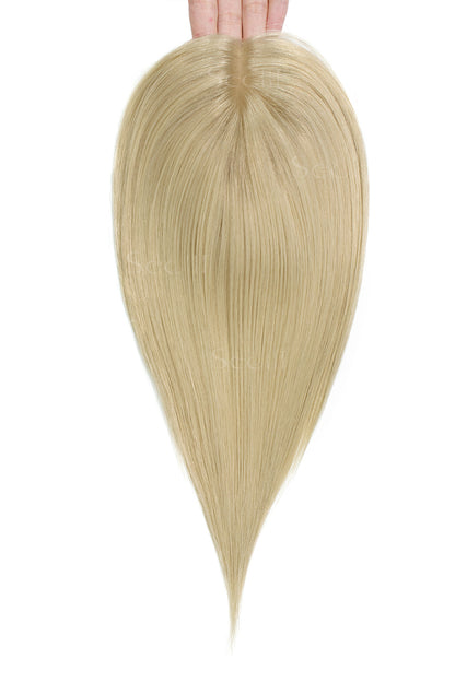 Flavia Silk Top Remy Human Hair Topper Blonde 