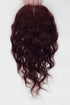 Flavia-C02  Wave Curly Human Hair Toppers Wine Red 