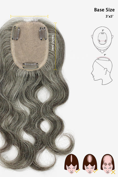 Flavia-C02 Wave Curly Human Hair Toppers  