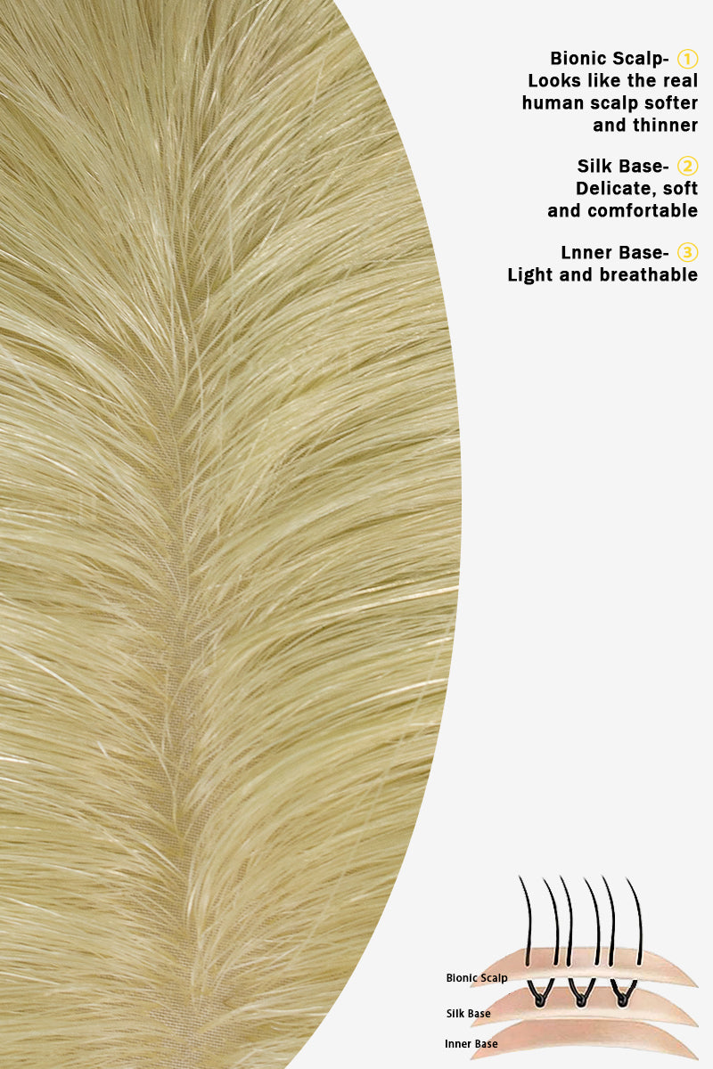 Topper de Cabello Humano Remy con Base de Seda Flavia | 