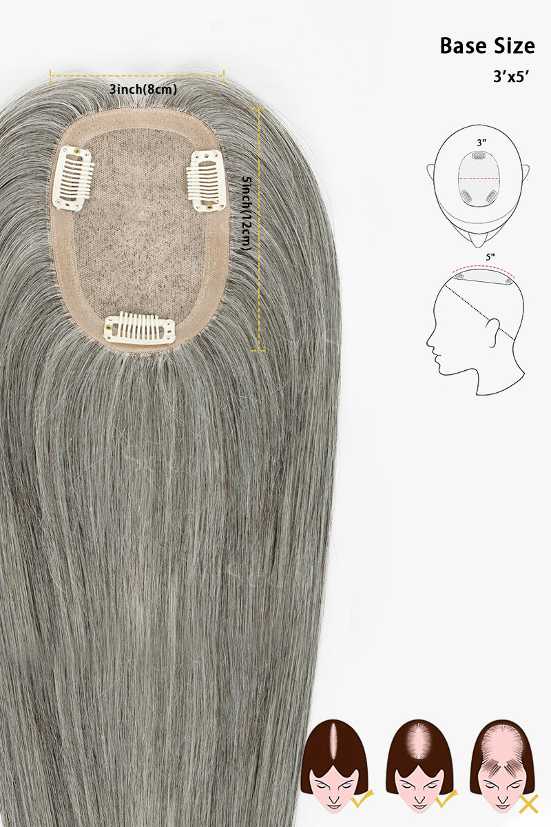 Flavia Silk Top Remy Human Hair Topper 