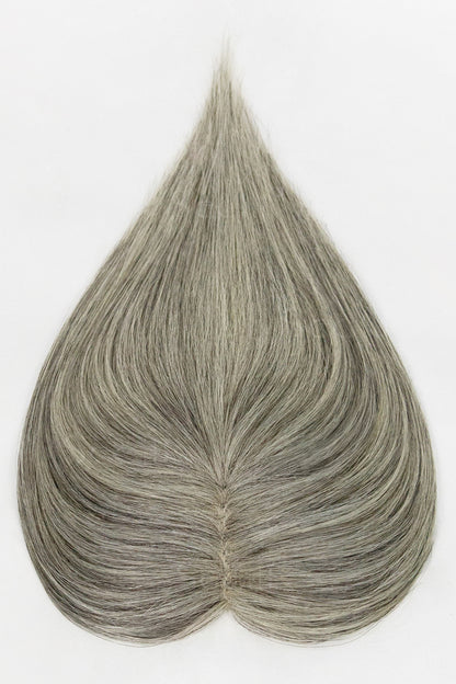 Gray hair color swatch on a white background